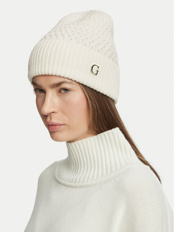 Guess Guess Czapka AW5645 WOL01 Kremowy