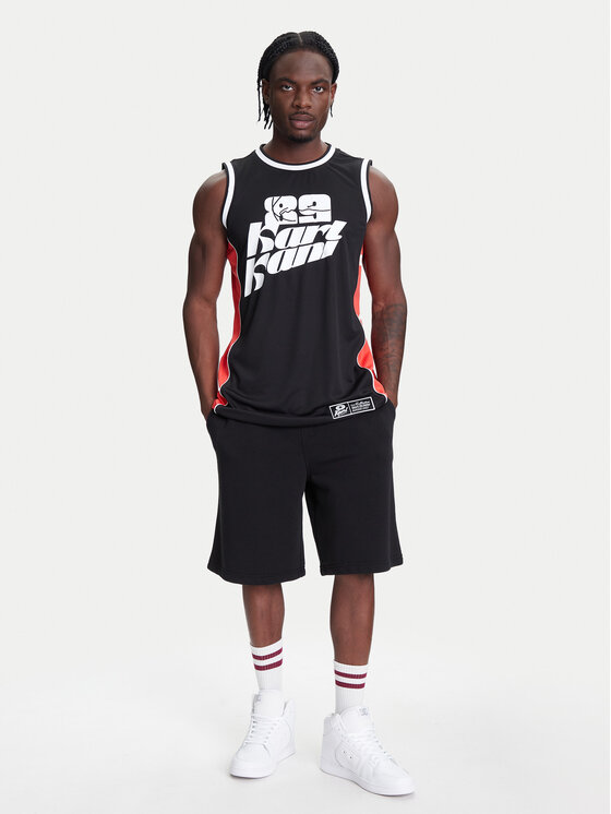 Karl Kani Karl Kani Tank top Signature Colorblock Basketball PD00005368 Czarny Regular Fit