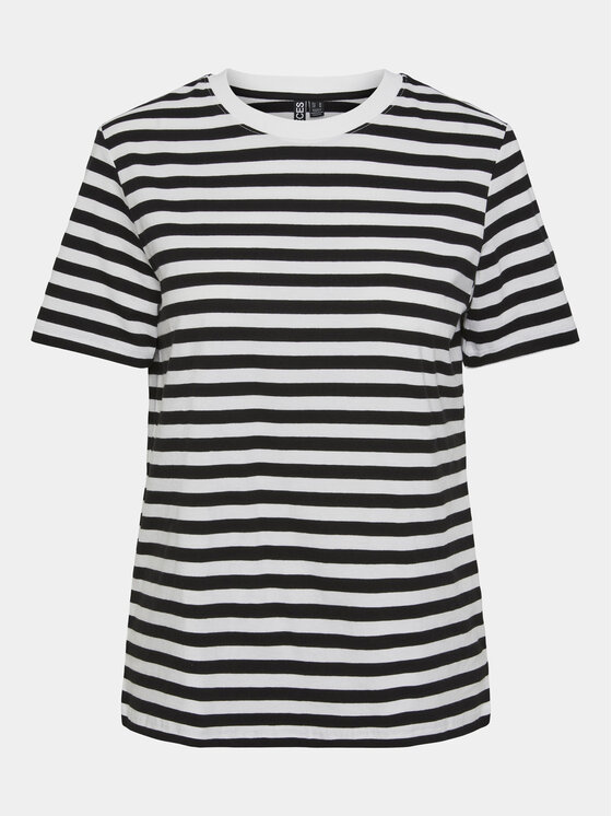 Pieces Pieces T-shirt Ria 17146339 Crna Regular Fit