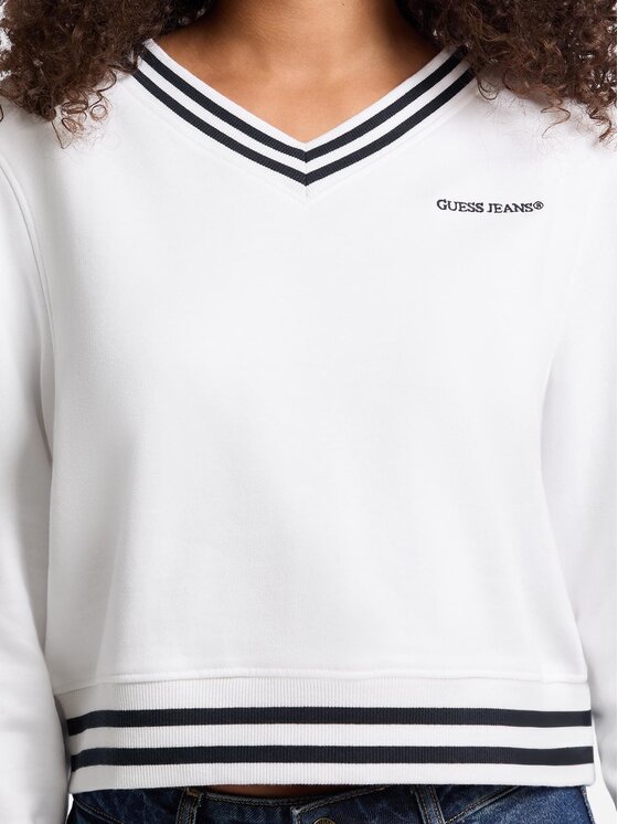 Guess Jeans Guess Jeans Суитшърт 176101 Бял Classic Fit
