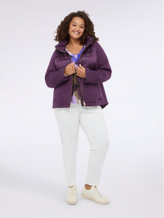 Fiorella Rubino Fiorella Rubino Kurtka puchowa F447T001348N039 Fioletowy A-Line Fit
