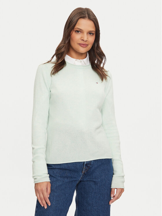 Tommy Hilfiger Tommy Hilfiger Sweater WW0WW44161 Zöld Regular Fit
