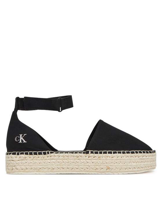 Calvin Klein Jeans Espadrilky Flatform Espadrille Sling Mg YW0YW01735 Čierna