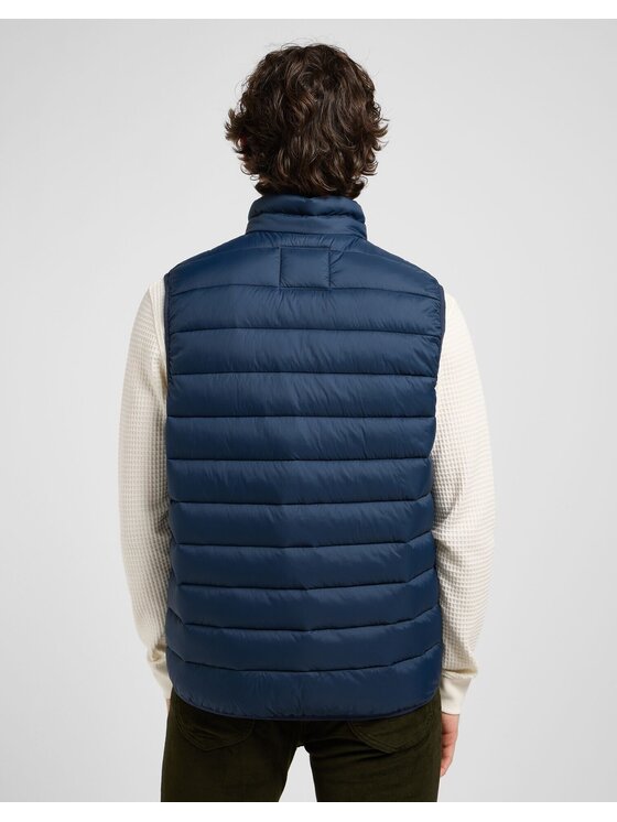 Lee Lee Giubbotto piumino STAND COLLAR PUFFER VEST Blu Regular Fit