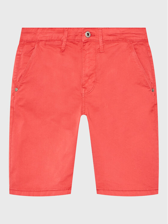 Pepe Jeans Pepe Jeans Kratke hlače iz tkanine Blueburn Short PB800726C75 Rdeča Regular Fit
