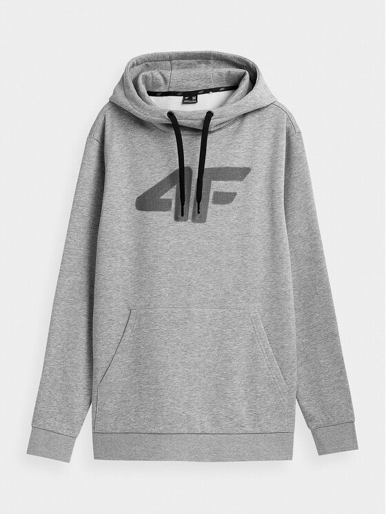 4F 4F Majica dugih rukava 4FAW23TSWSM694 Siva Regular Fit