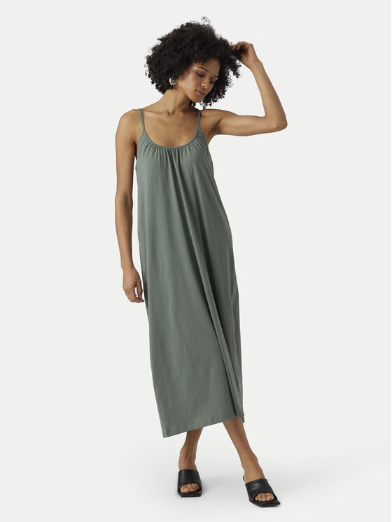 Vero Moda Vero Moda Sommerkleid Luna 10286077 Grün Regular Fit