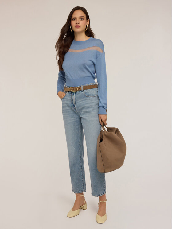 Motivi Motivi Cardigan M453W003553N004 Turchese Regular Fit