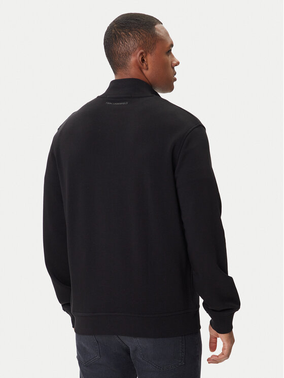 KARL LAGERFELD KARL LAGERFELD Džemperis ar kapuci 705712 500900 Melns Regular Fit