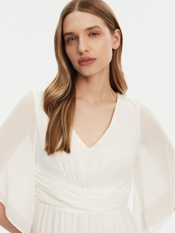Vila Vila Лятна рокля Nanna 14109343 Бял Regular Fit