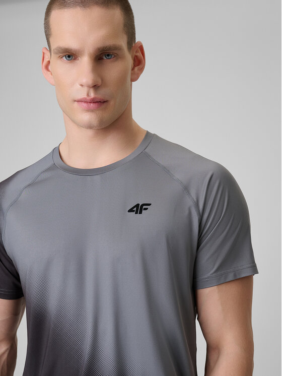 4F 4F Koszulka techniczna TRAINING CLUB Szary Regular Fit