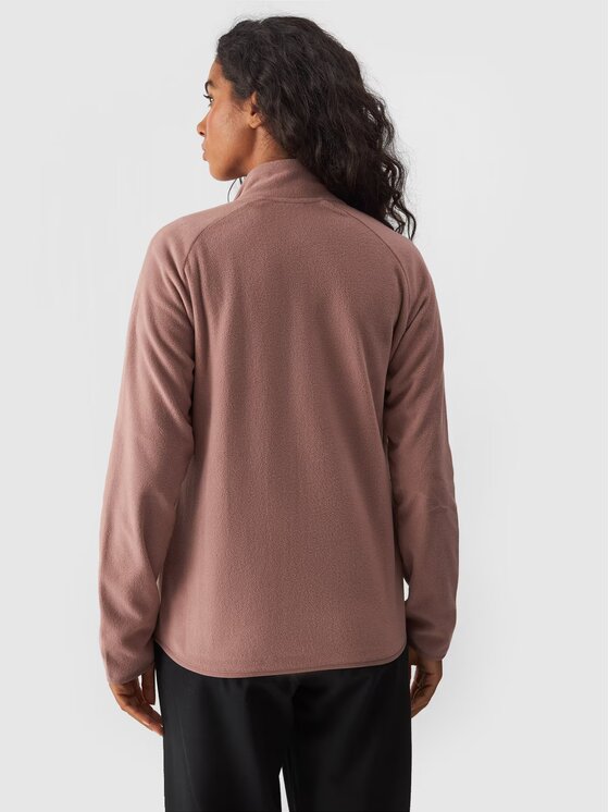 4F 4F Fleecová mikina 4FWMM00TFLEF294-83S Hnedá Regular Fit