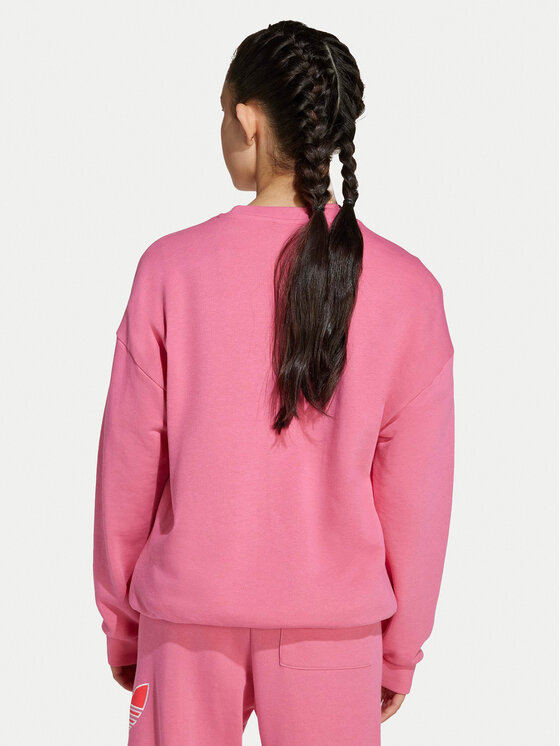 adidas adidas Džemperis Trefoil JV8571 Rožinė Loose Fit