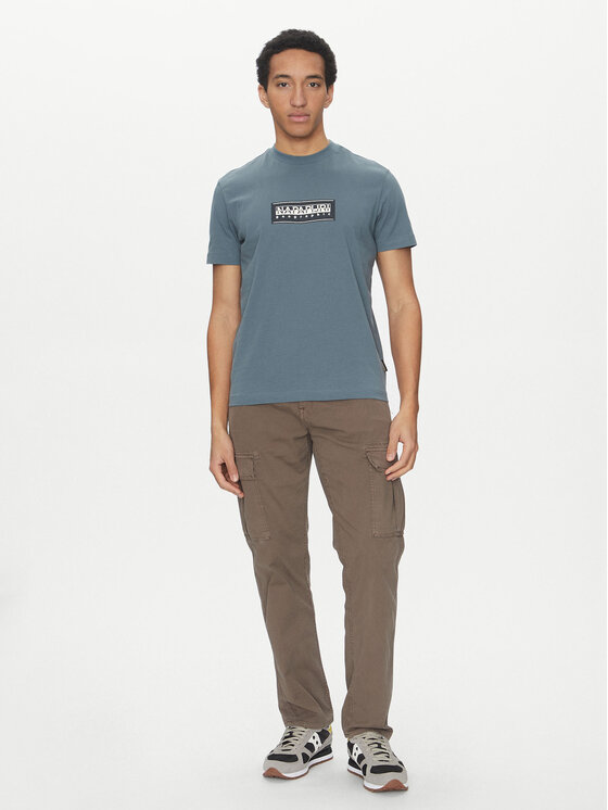 Napapijri Napapijri Футболка S-box Logo NP0A4I3L Зелений Regular Fit