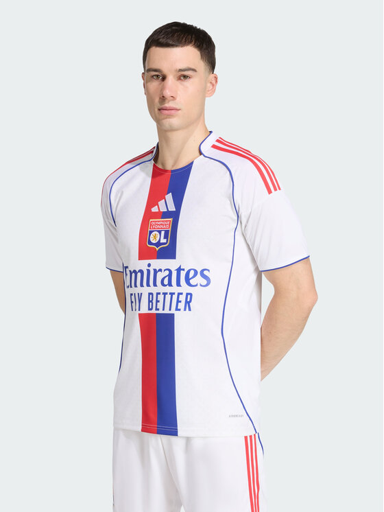 adidas adidas Koszulka techniczna Olympique Lyonnais 25/26 Home Jersey Biały Slim Fit