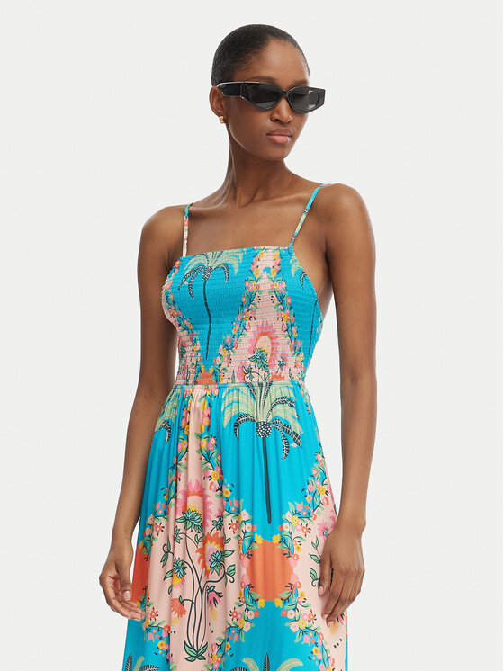 Maaji Maaji Sukienka letnia Isadora PT2123CLD009 Błękitny Regular Fit