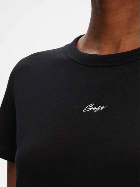 BOSS BOSS Футболка C_Elogo_5 50547547 Чорний Slim Fit
