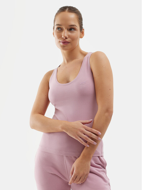 4F 4F Top 4FWSS24TSLEF041 Ružičasta Slim Fit