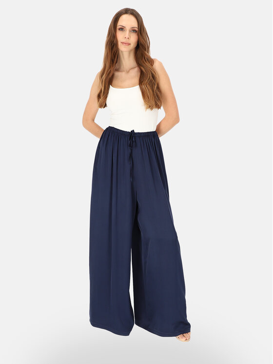 L’AF L’AF Spodnie materiałowe Sheron Granatowy Wide Leg
