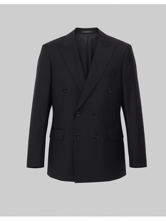 Borgio Borgio Marynarka cesaro_II_czarna Czarny Slim Fit