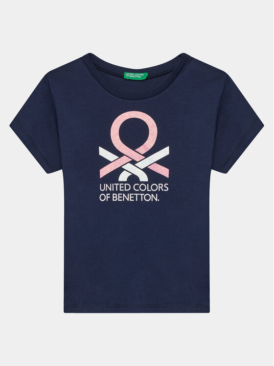 United Colors Of Benetton Tricou 3I1XC10H8 Bleumarin Regular Fit
