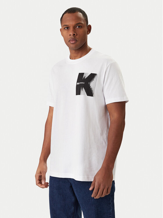 Karl Lagerfeld Jeans Karl Lagerfeld Jeans Póló B1M17066 Fehér Regular Fit