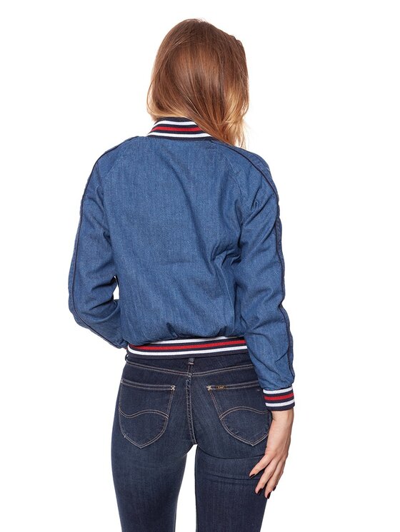 Wrangler Wrangler Kurtka damska BOMBER JACKET Czerwony Regular Fit