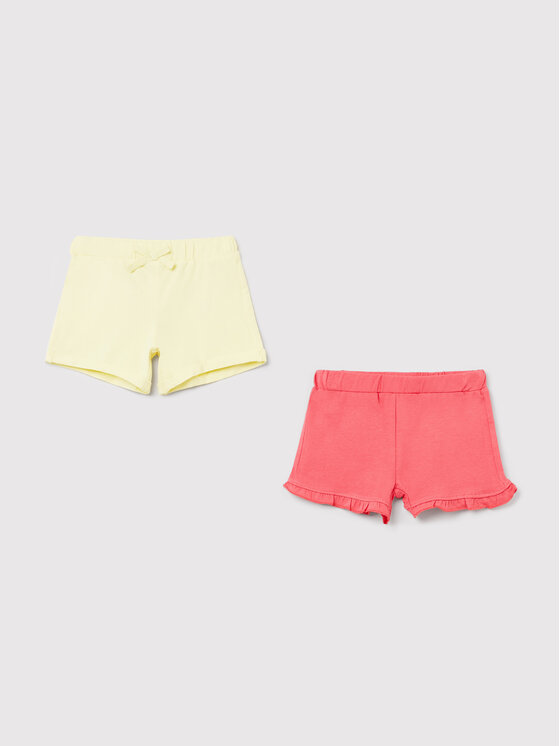 OVS Set di 2 pantaloncini sportivi 1496142 Giallo Regular Fit, taglia : 18_24M