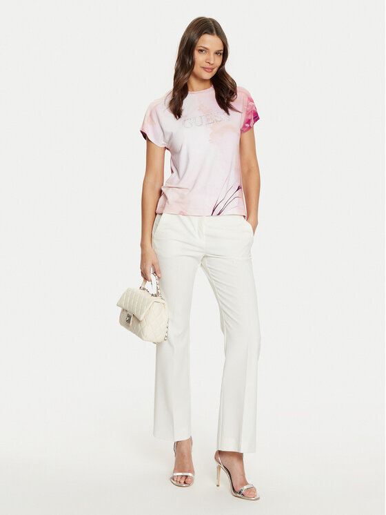 Guess Guess T-shirt W5RI09 K68D2 Ružičasta Regular Fit