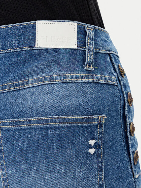 Please Please Jeans P3FDBQ2NTZ Blu Wide Leg