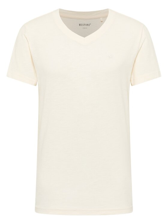Mustang Mustang T-Shirt Style Amado Biały Regular Fit