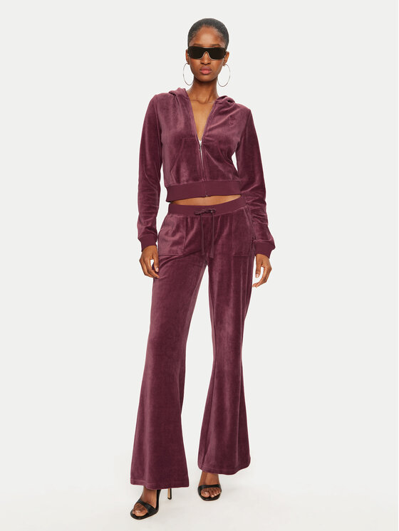 Juicy Couture Juicy Couture Mikina Robyn JCSEBJ007 Bordó Slim Fit