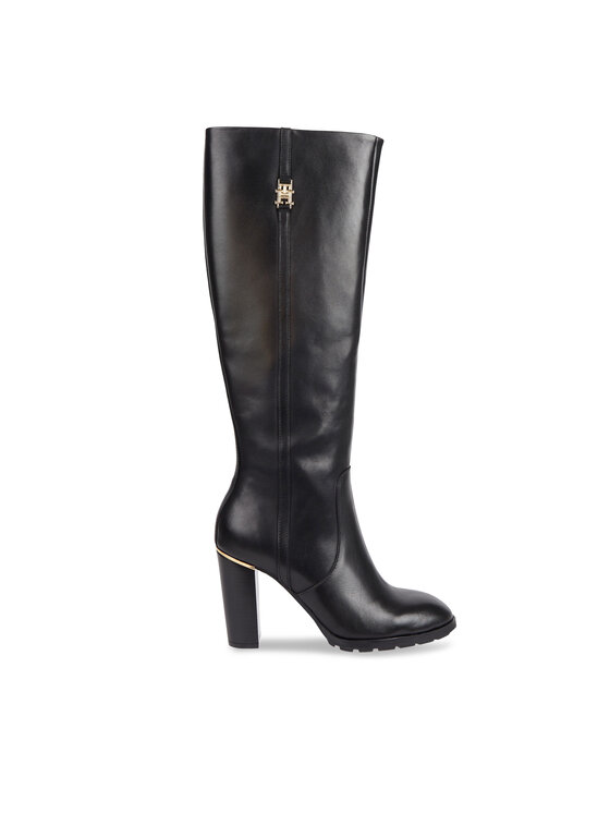 Tommy Hilfiger Tommy Hilfiger Stivali Feminine Th Hardware Longboot FW0FW07541 Nero