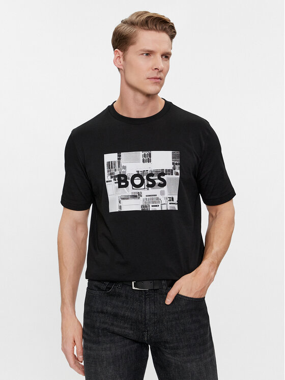 Boss T-shirt Teeheavyboss 50510009 Crna Regular Fit