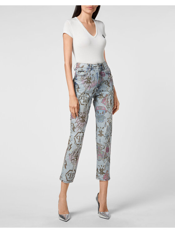 PHILIPP PLEIN PHILIPP PLEIN Jeansy 4435 Světle modrá