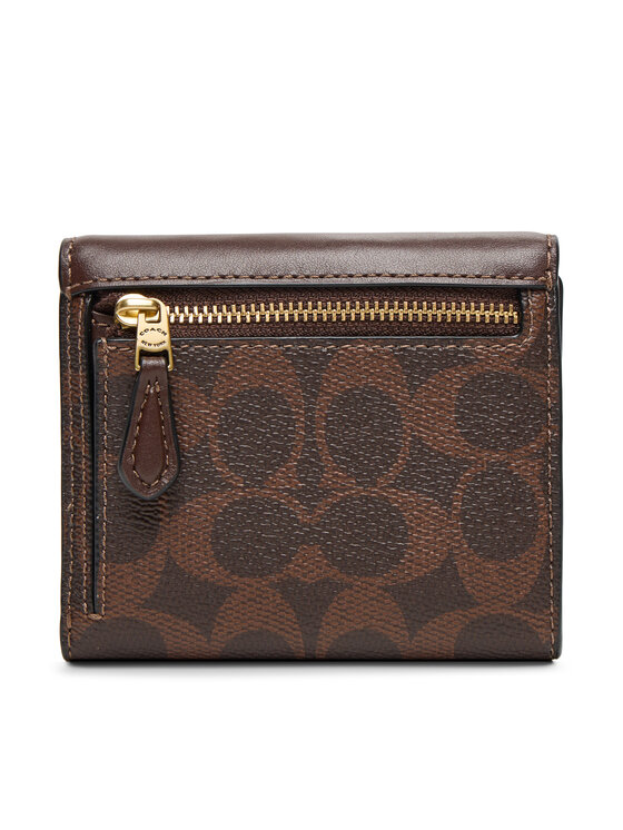 Coach Coach Малък дамски портфейл CAT56 Кафяв