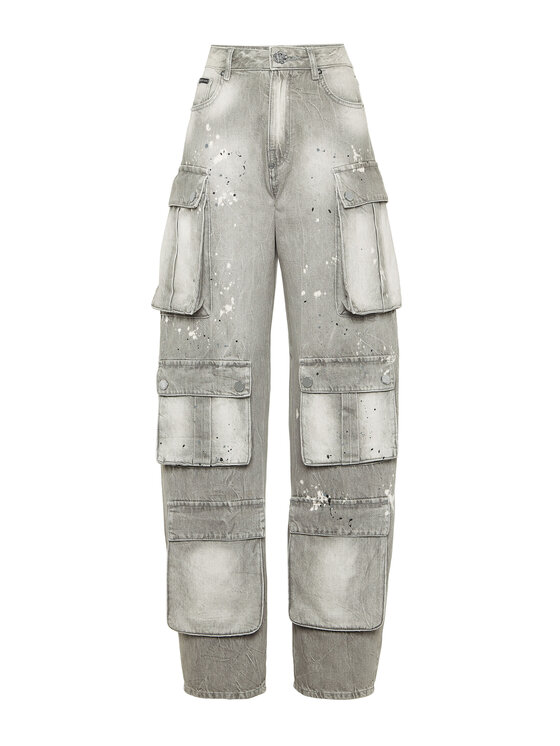 PHILIPP PLEIN PHILIPP PLEIN Jeansy 22669 Szary Cargo Fit