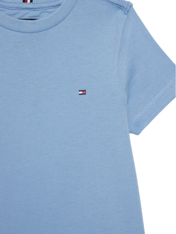 Tommy Hilfiger Tommy Hilfiger T-Shirt Essential KB0KB06879 S Błękitny Regular Fit