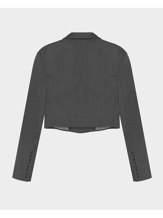 BENU BENU Giacca da abito Krótka Grigio Slim Fit