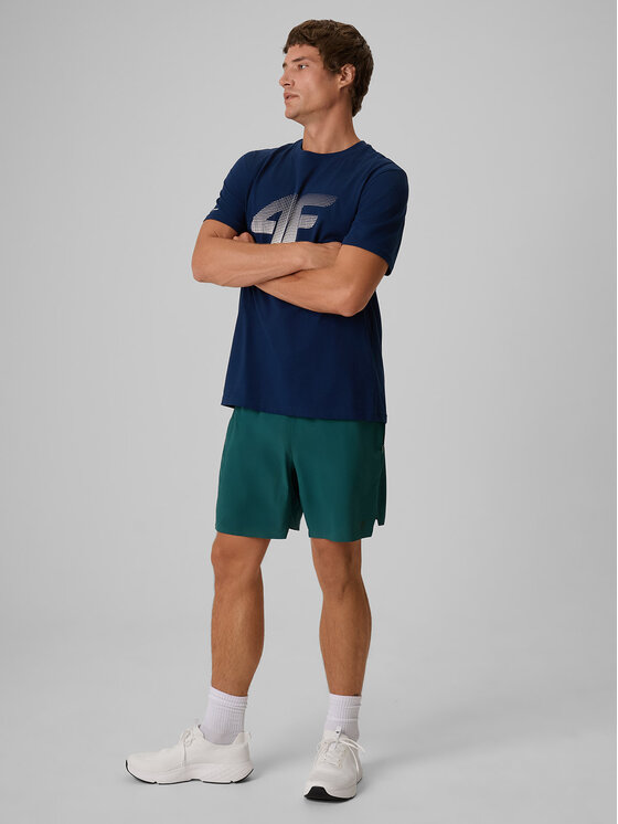 4F 4F T-Shirt COMMERCIAL Granatowy Regular Fit