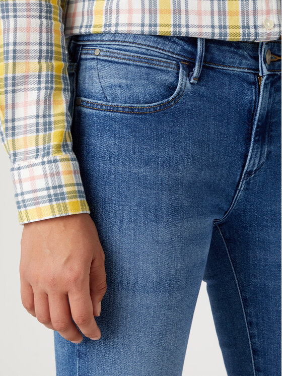 Wrangler Wrangler Džinsai Skinny 615 W28K4736Y 112332349 Mėlyna Skinny Fit