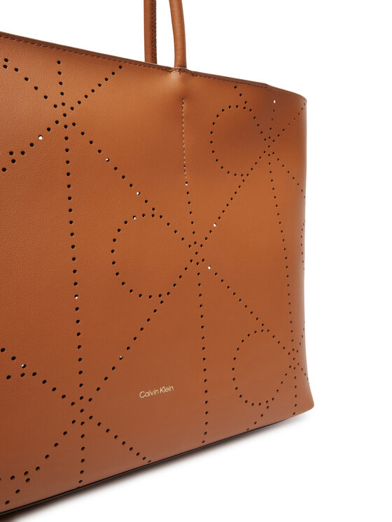 Calvin Klein Calvin Klein Borsetta Emblem Aop Perfor Lthr Tote LV04F3359G Marrone