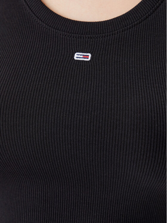 Tommy Jeans Tommy Jeans Top Essential DW0DW20673 Černá Slim Fit