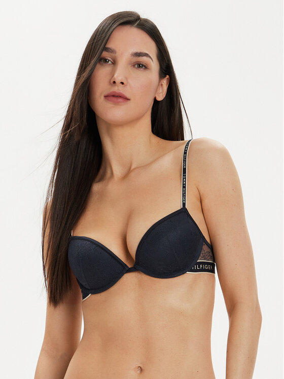 Tommy Hilfiger Podprsenka Push-up UW0UW05173 Tmavomodrá