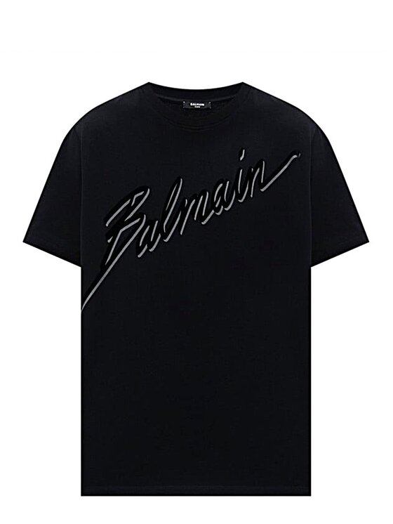 Balmain Balmain T-shirt EH1EG Nero Regular Fit