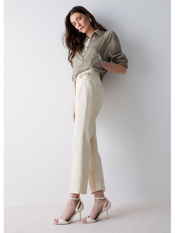 Liu Jo Liu Jo Pantaloni di tessuto CA6232T1819P9581 Beige Regular Fit