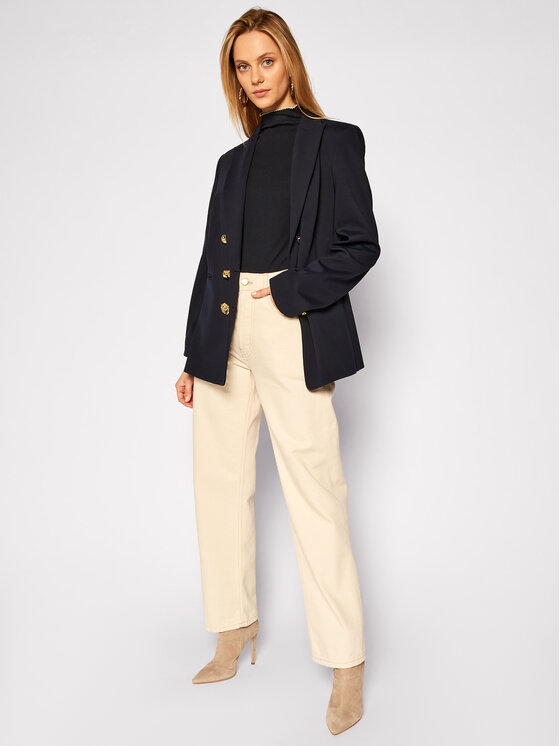 Tommy Hilfiger Tommy Hilfiger Golf Wide Rib WW0WW29104 Granatowy Skinny Fit
