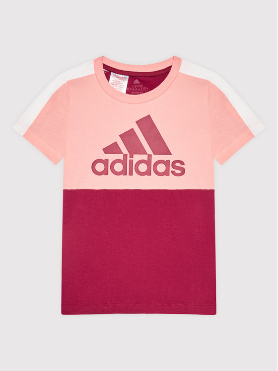 adidas T-shirt Logo Tee HC566 Bordeaux Regular Fit • Modivo.it