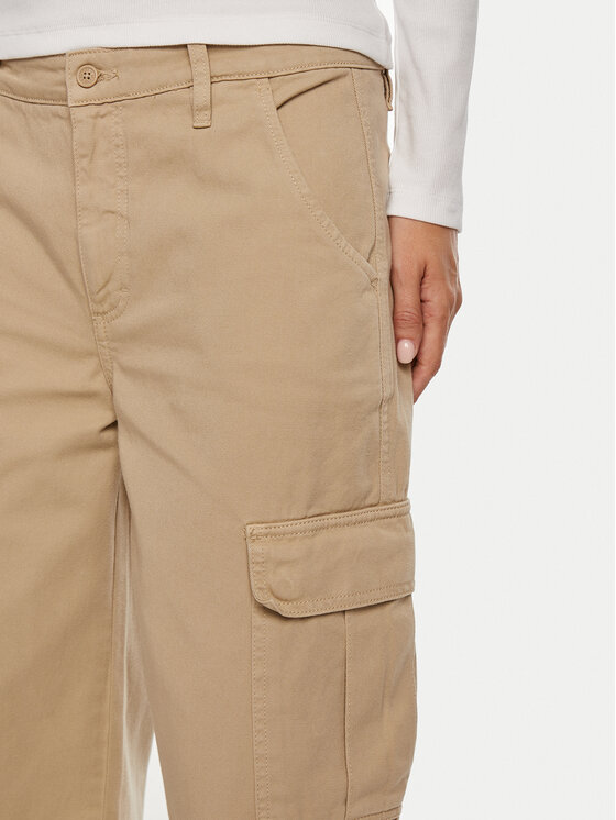 Guess Jeans Guess Jeans Παντελόνι Cargo W4YB61 WGCV1 Μπεζ Relaxed Fit