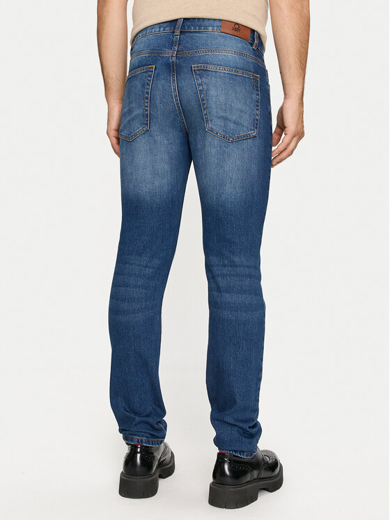 United Colors Of Benetton United Colors Of Benetton Jeansy 4MCP57BC8 Granatowy Slim Fit